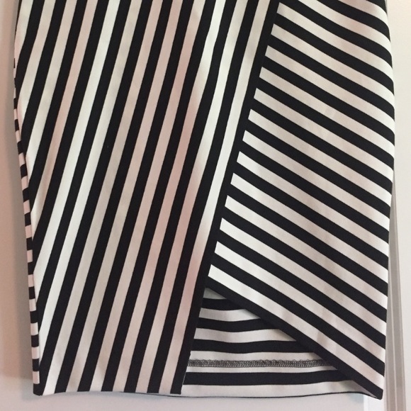 NWT! Express striped skirt with wrap front - Picture 6 of 6